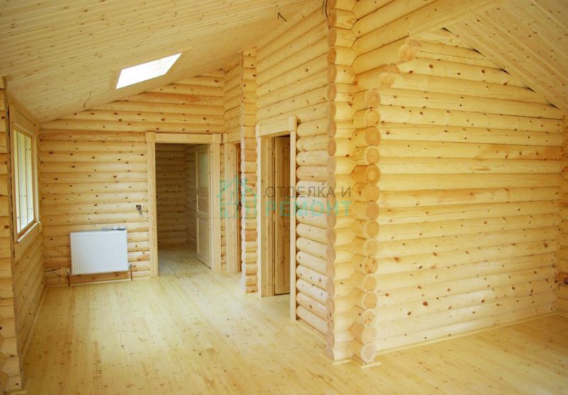 шлифовка деревянных домов бань